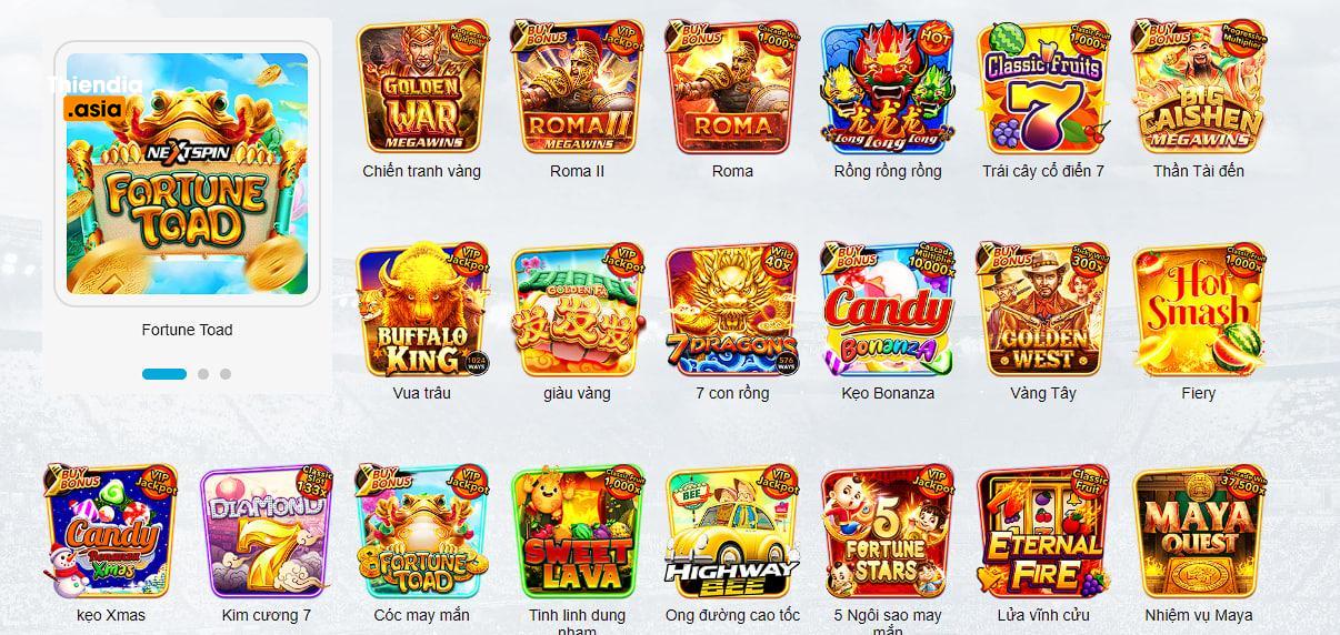 Kho game đa dạng các trò chơi