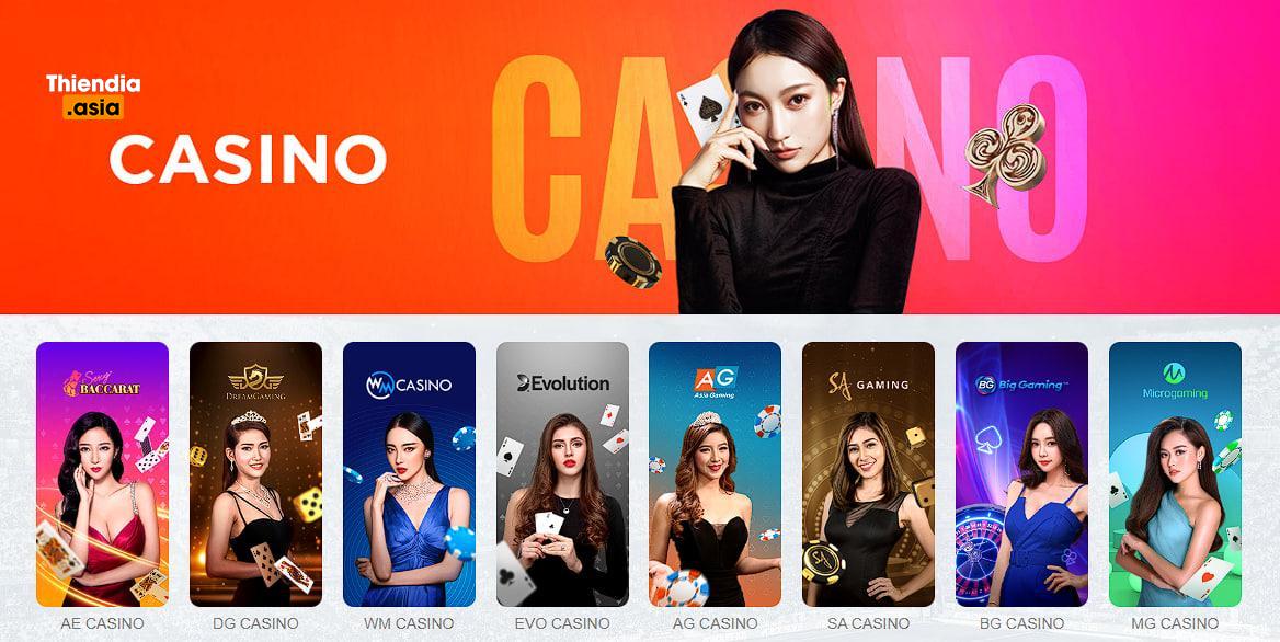 Các sảnh casino đa dạng